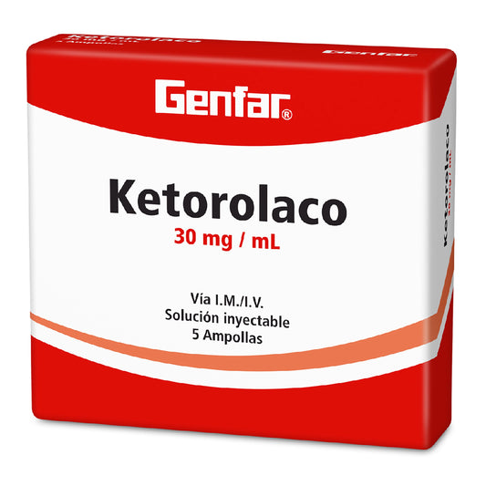 Ketorolaco Inyectable 30Mg/M 5 Ampollas