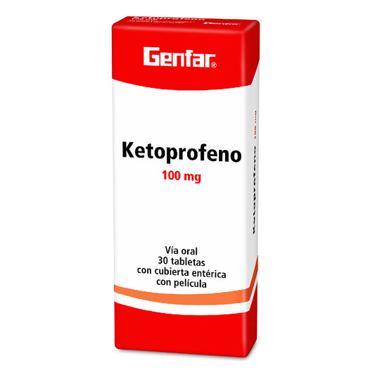 Ketoprofeno 100 Mg 30 Tabletas Gf