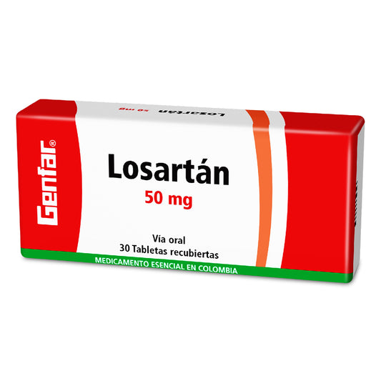 Losartan 50 Mg 30 Tabletas Gf