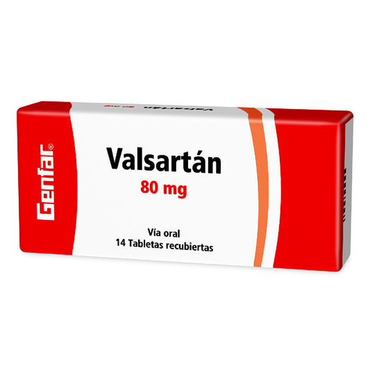 Valsartan 80 Mg 14 Tabletas Gf