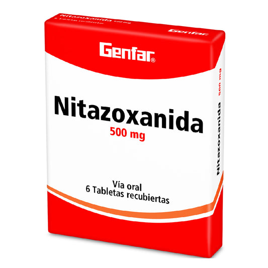 Nitazoxanida 500 Mg 6 Tabletas Gf