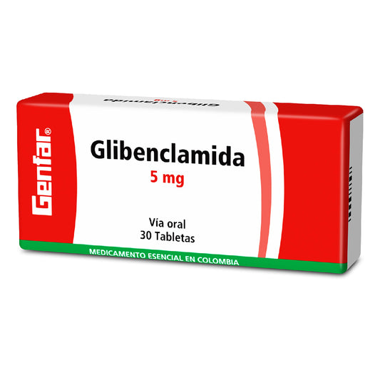 Glibenclamida 5 Mg 30 Tabletas Gf