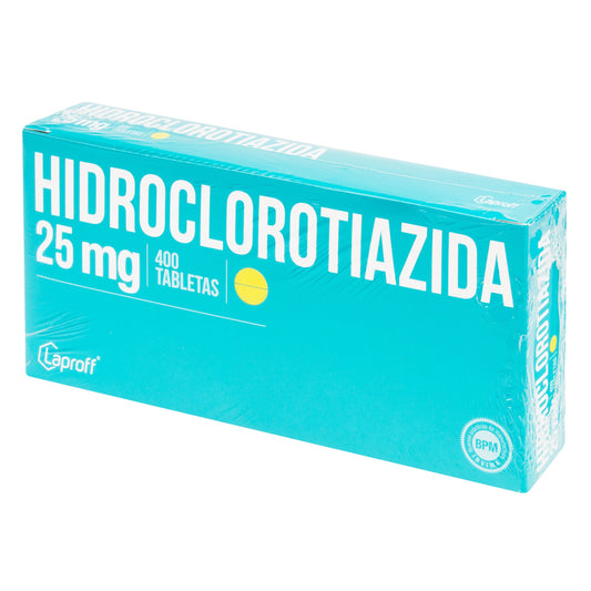 Hidroclorotiazida 25 Mg 400 Tabletas Lp