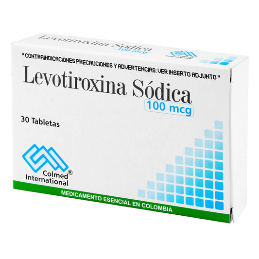 Levotiroxina 100 Mcg 30 Tabletas Pc