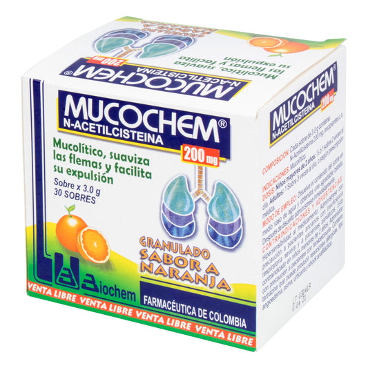 Mucochem 200 Mg Adultos 30 Sobres
