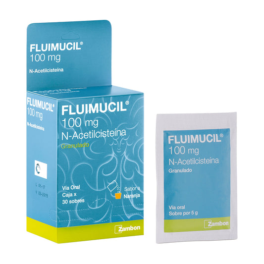 Fluimucil 100 Mg 30 Sobres