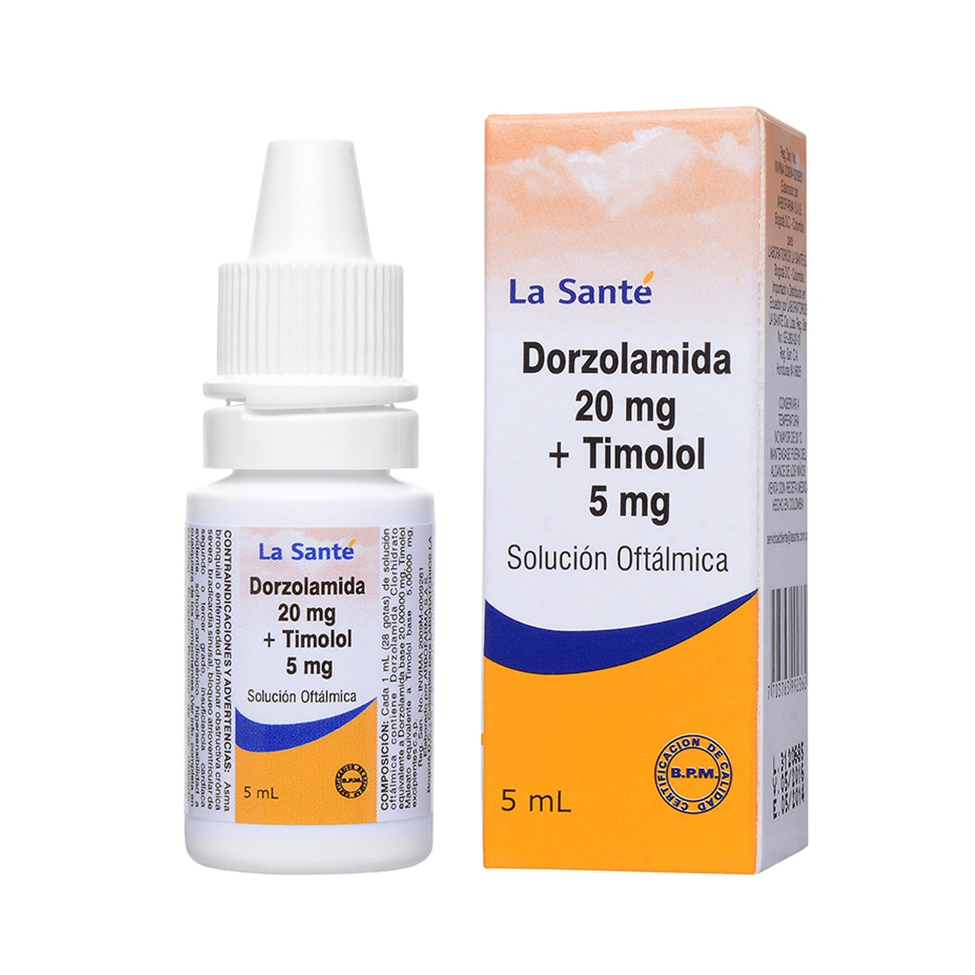 Dorzolamida 20Mg + Timolol 5Mg Ls