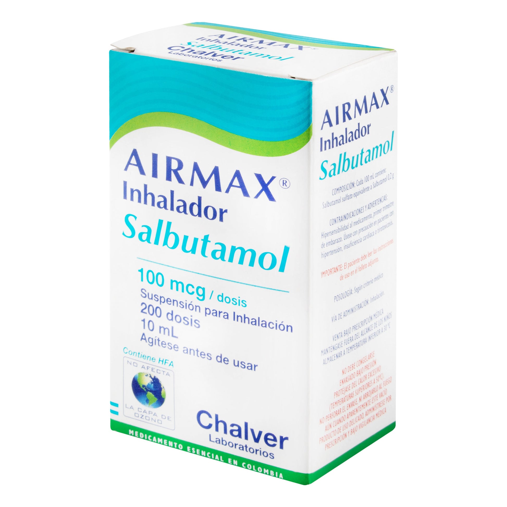Airmax Inhalador 100 Mcg 200 Dosis Salbutamol