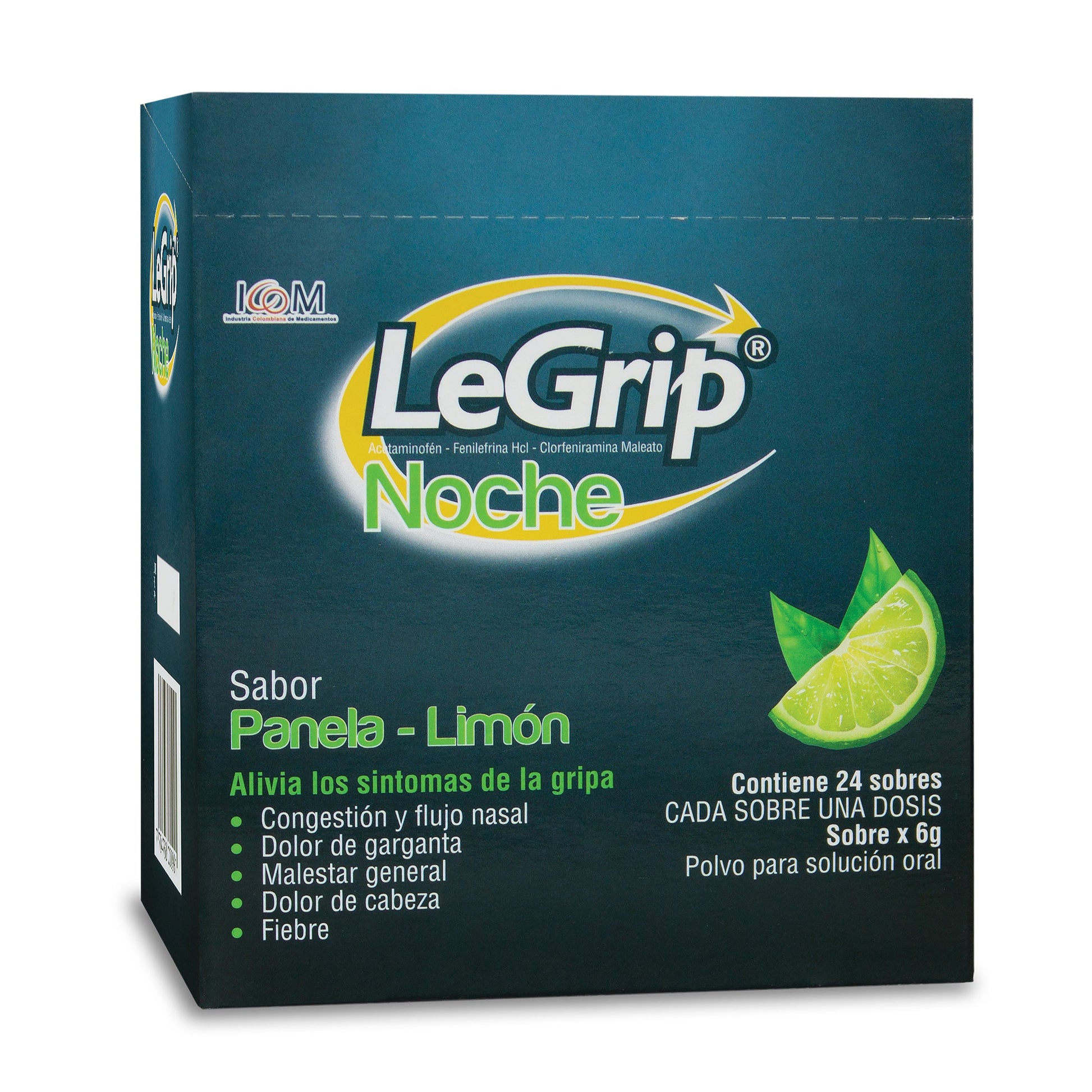 Legrip Noche 500 Mg 24 Sobres Icom