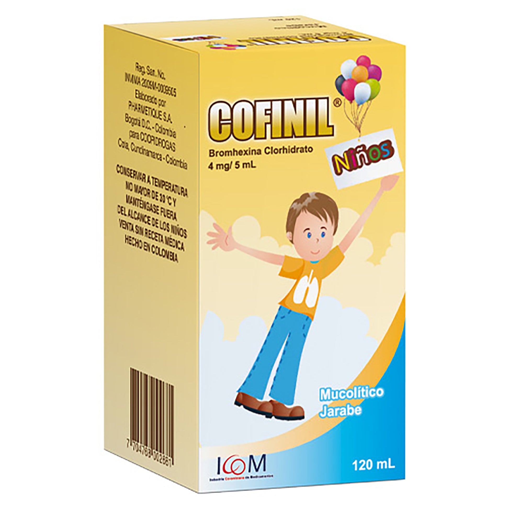 Cofinil 4 Mg Ninos Jarabe 120Ml Icom 