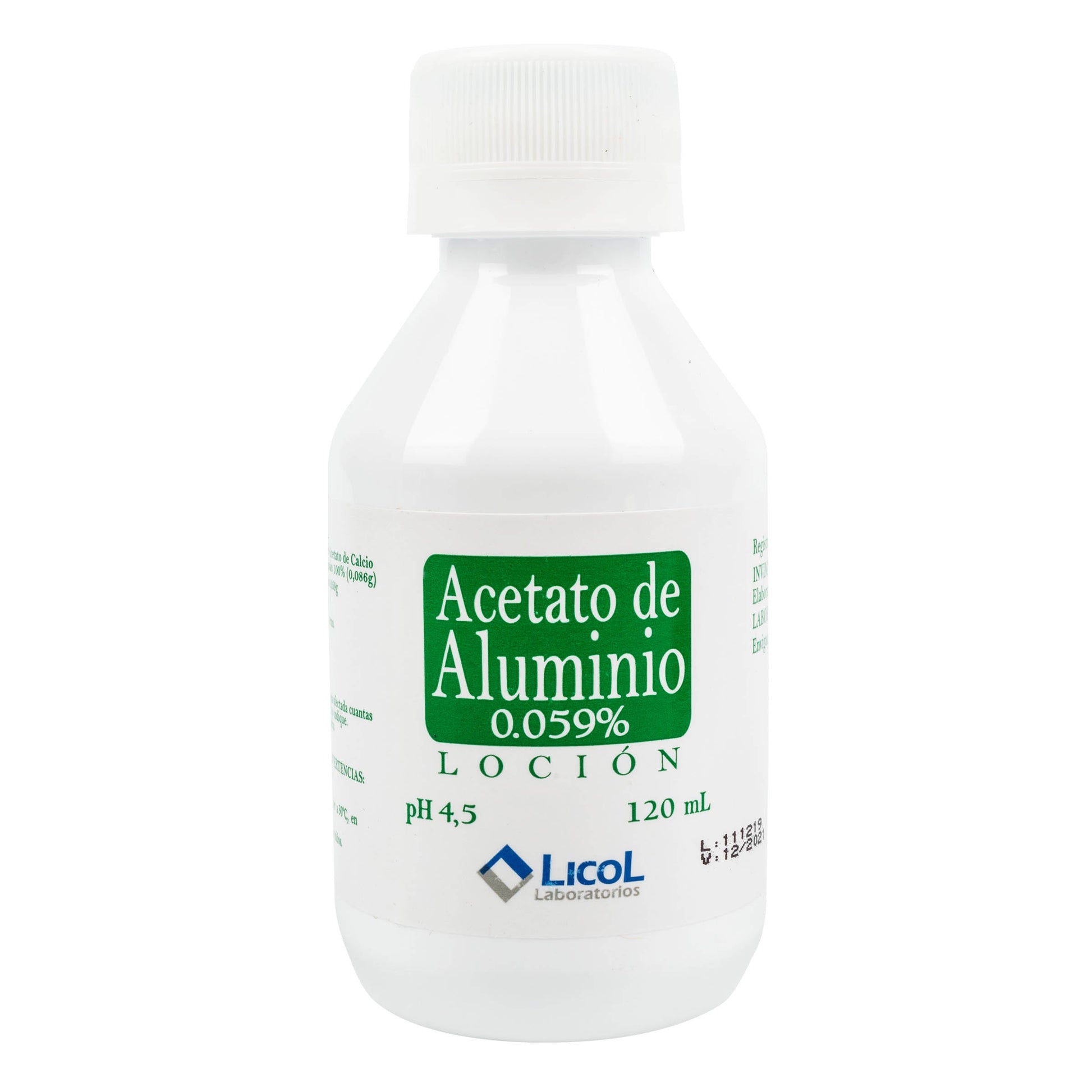 Acetato De Aluminio 120 Ml Lc