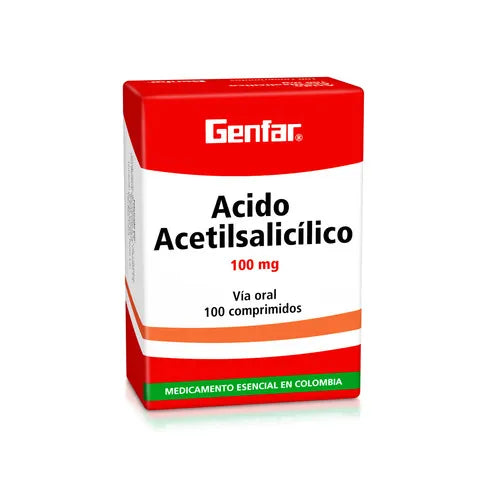 Acido Acetilsalicilico 100 Mg 100 Tabletas
