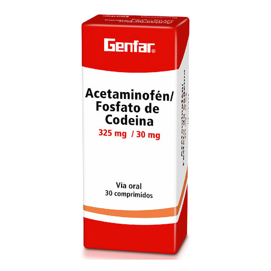 Acetaminofen+Codeina 325/30Mg 30 Tabletas Gf