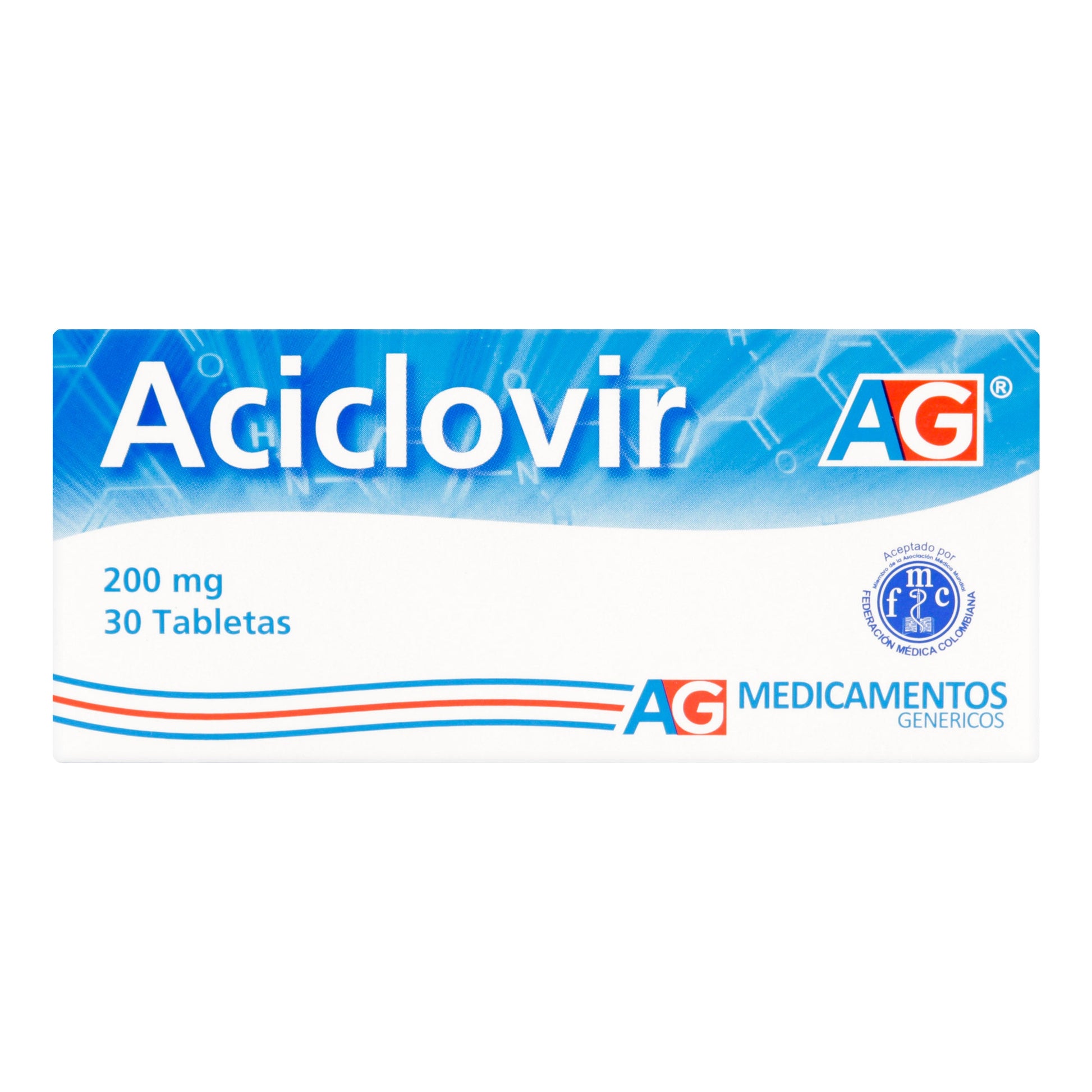 Aciclovir 200 Mg 30 Tabletas Ag