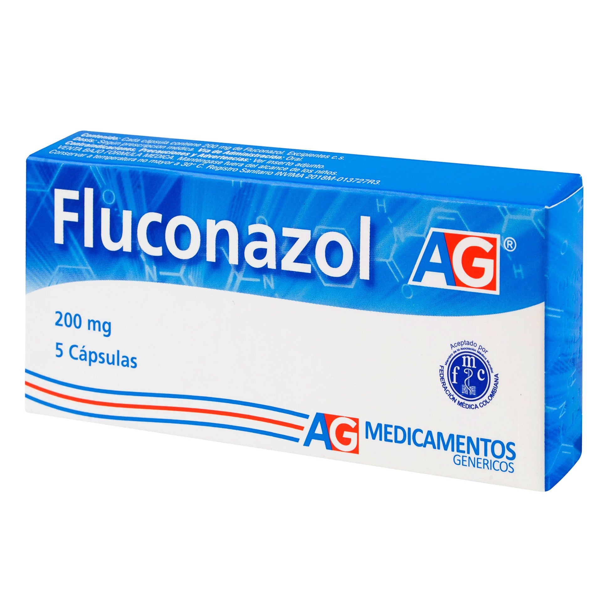 Fluconazol 200 Mg 5 Capsulas Ag