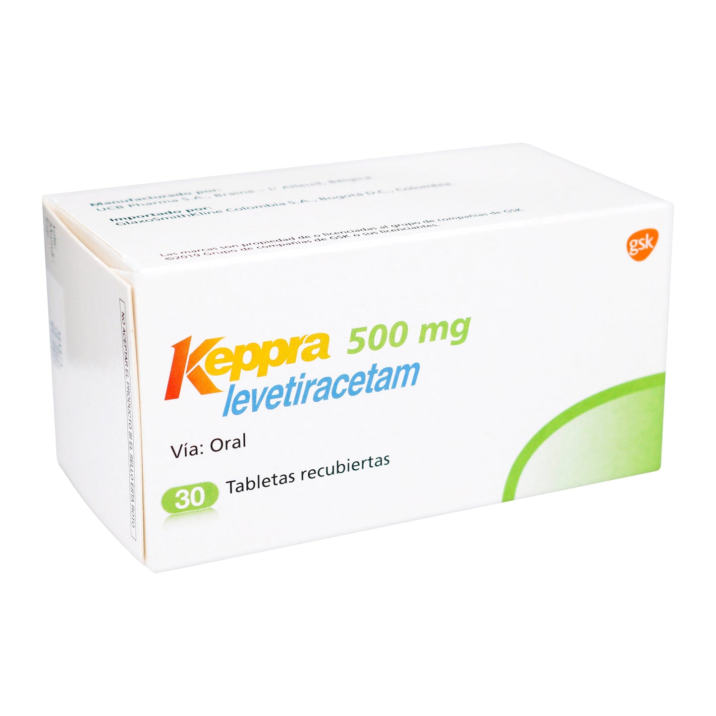 Keppra 500 Mg 30 Tabletas