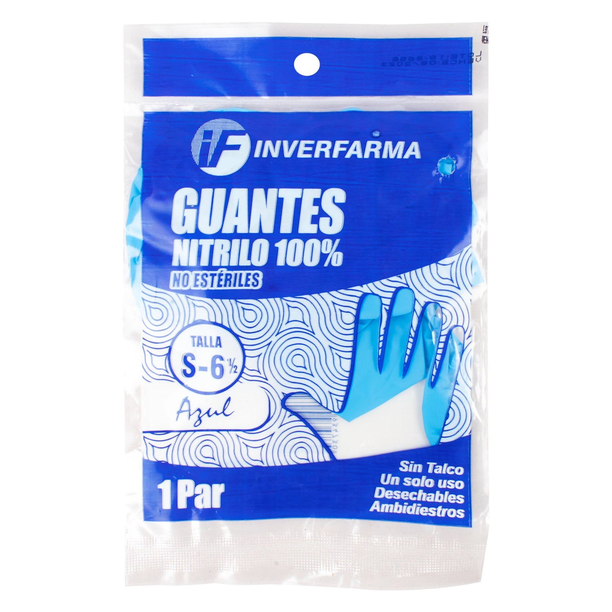 Guante Nitrilo Azul Talla S 2 Unidades Inverfarma