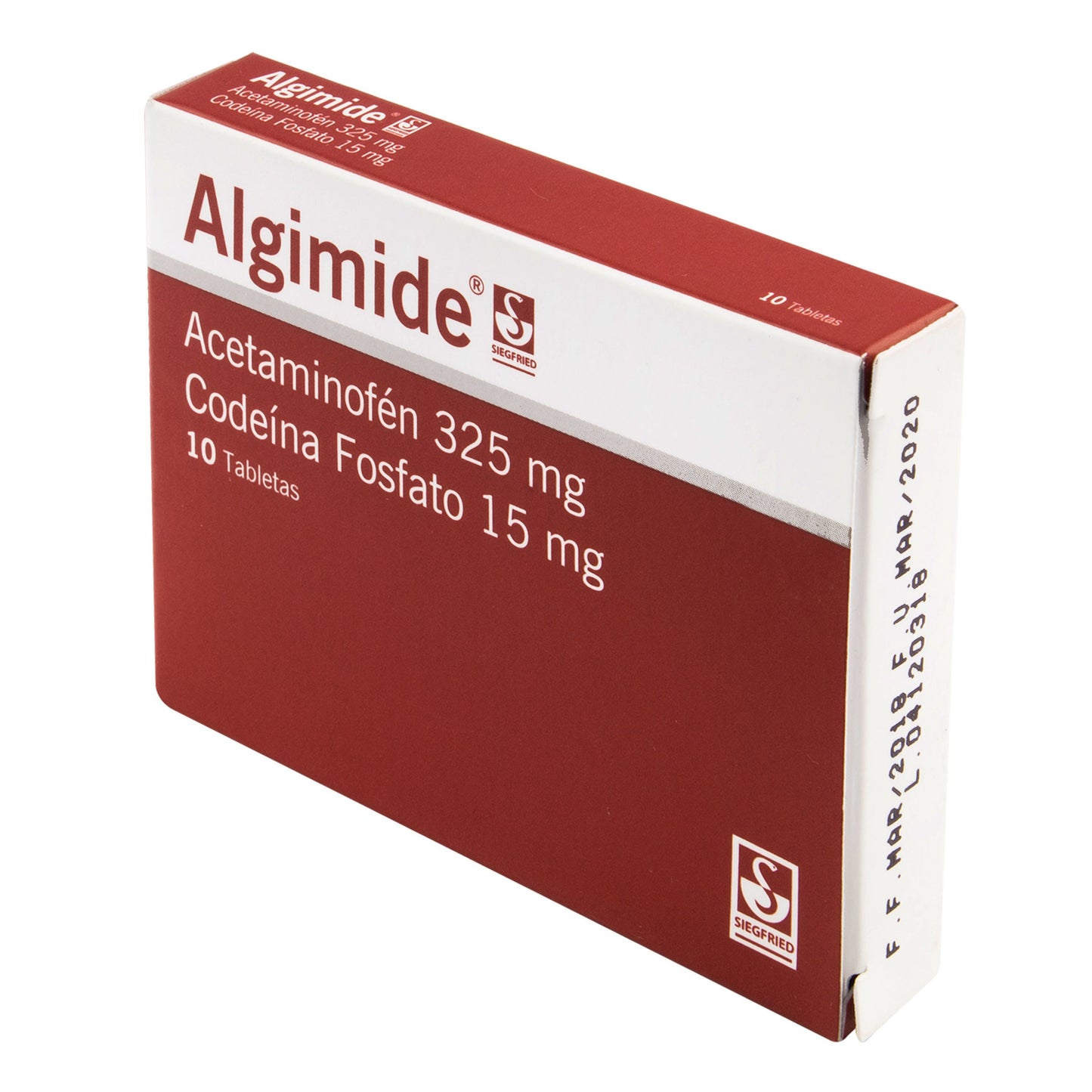 Algimide 325/15 Mg 10 Tabletas